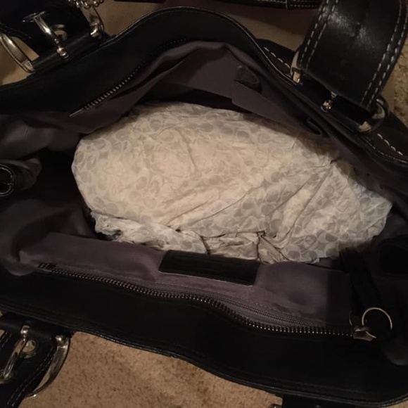Black Leather Coach Purse - Authentic - Picture 3 of 4